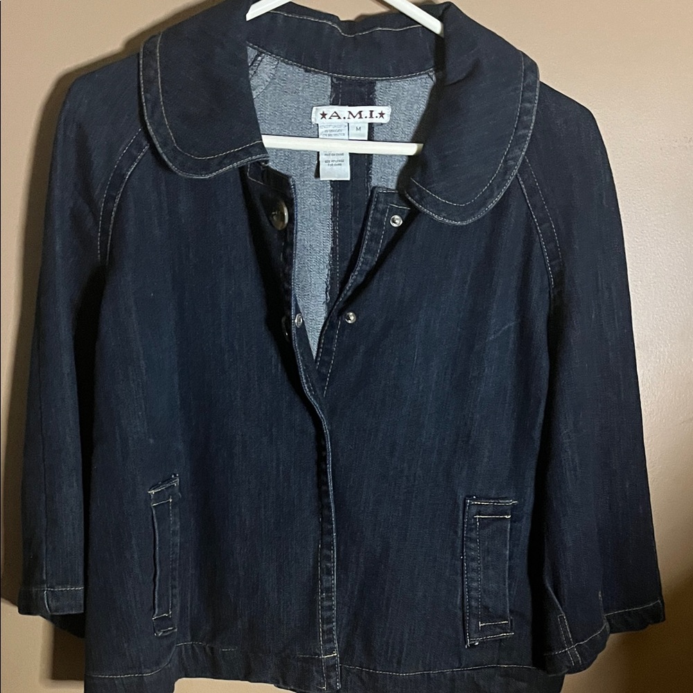 😄Vintage blazer jacket denim Jean